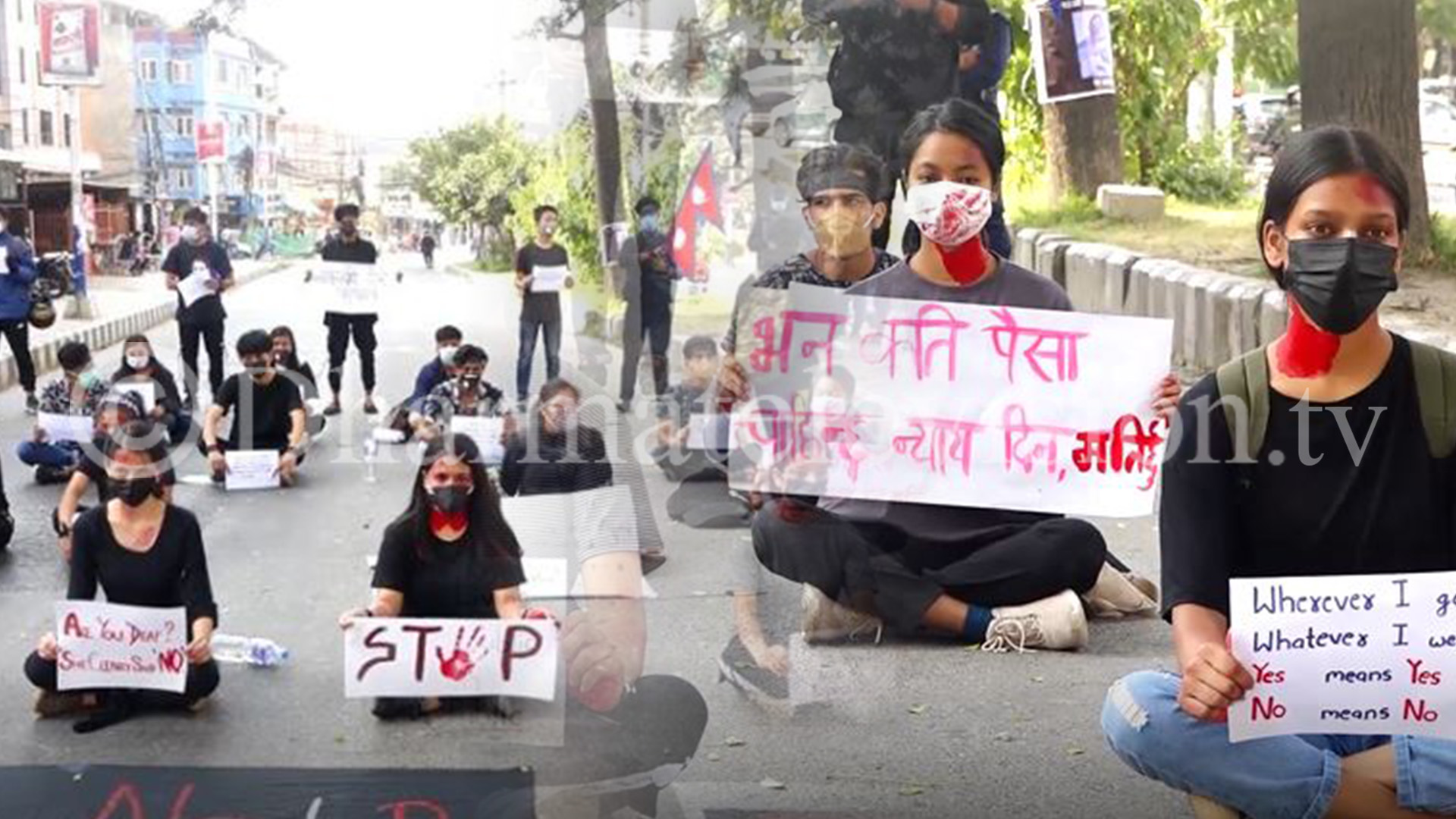Nepal Jesis group staged a demonstration