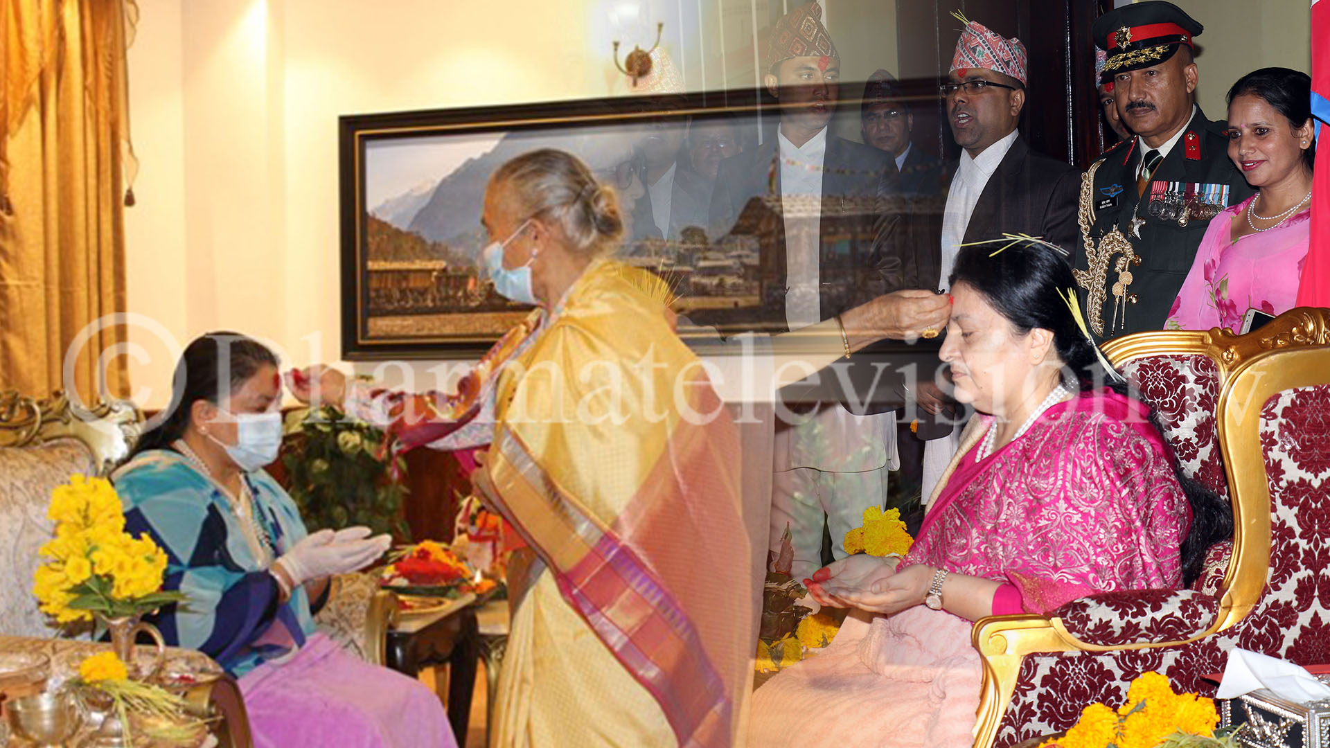 President received Dashain tika