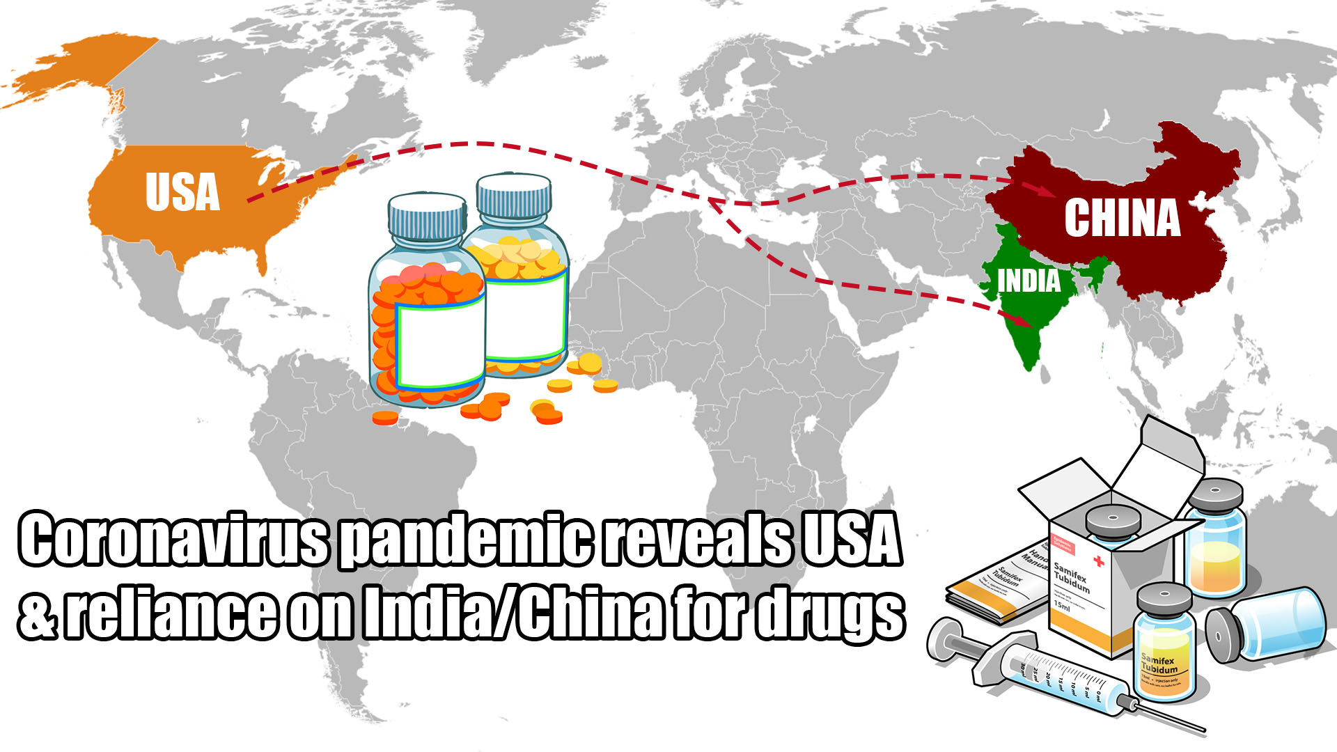 Corona virus pandemic reveals USA's reliance on India/China for drugs