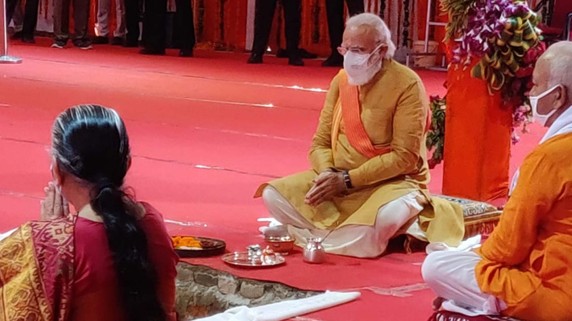 Indian PM Modi performs ‘Bhoomi Puja’ of Ram Temple to be built in Ayodhya