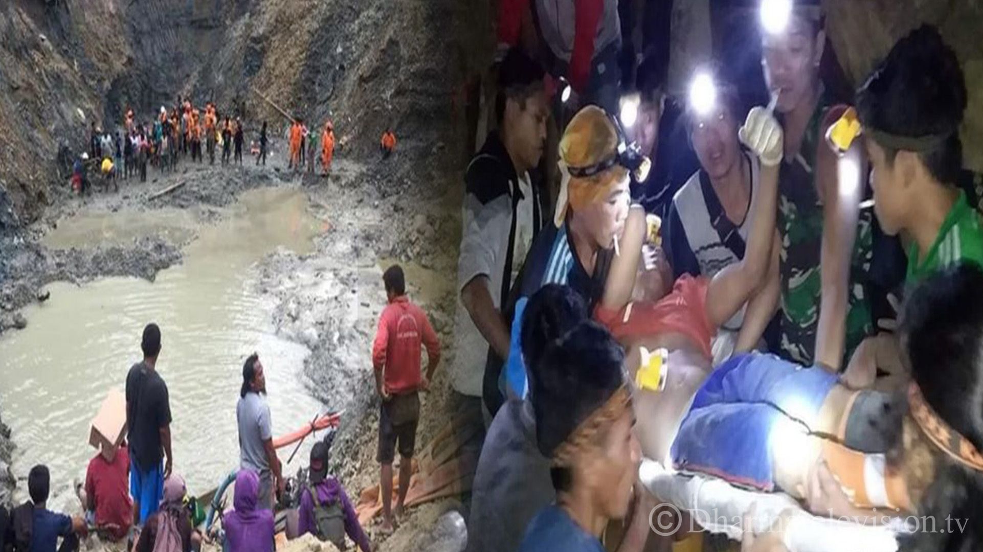 Landslide in Indonesia's gold mine