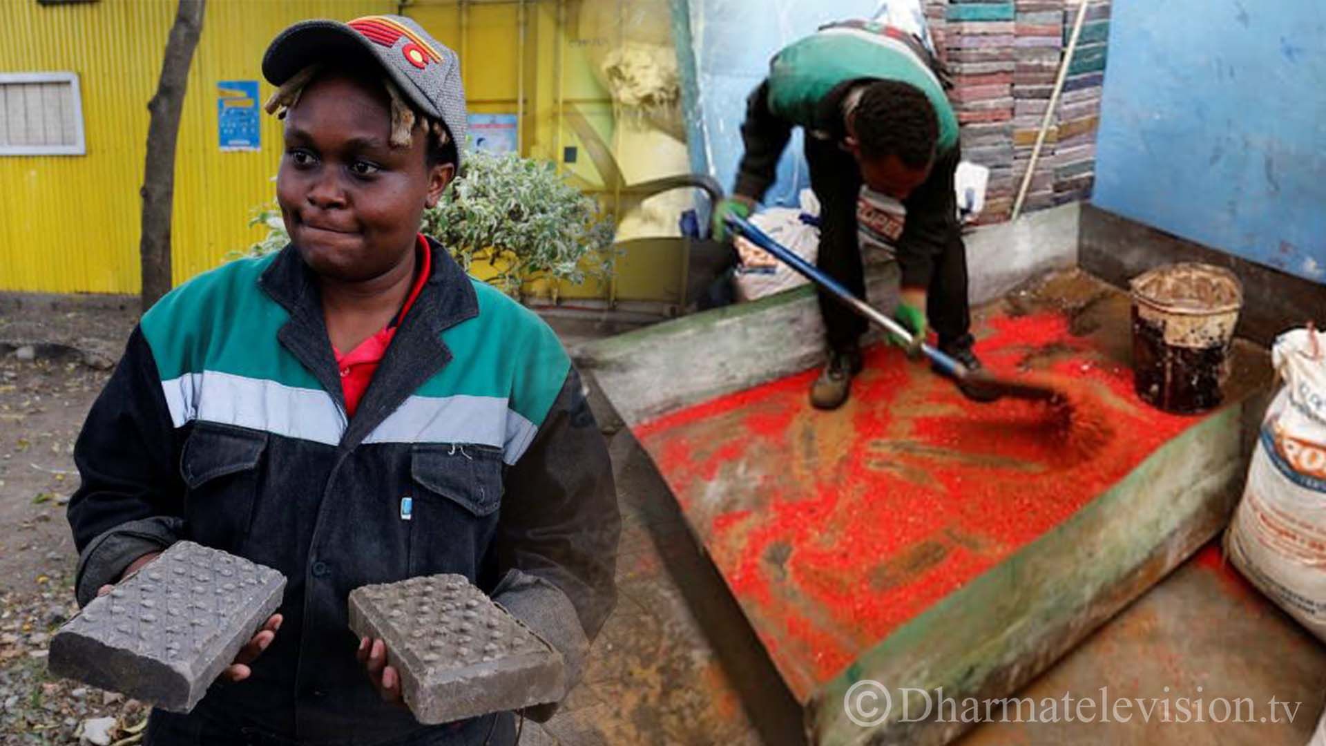 Kenyan woman  recycles plastic waste into bricks stronger than concrete