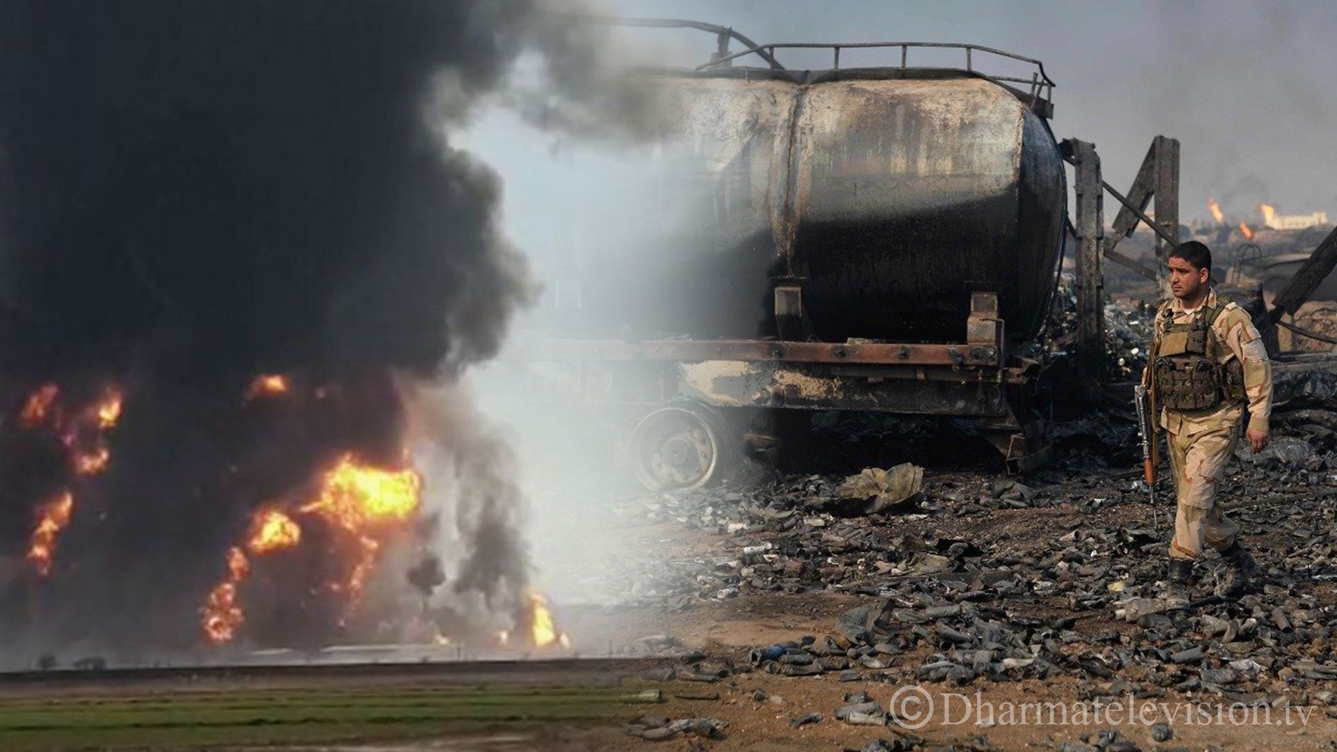 More than 100 oil tankers caught fire on the Afghanistan-Iran border
