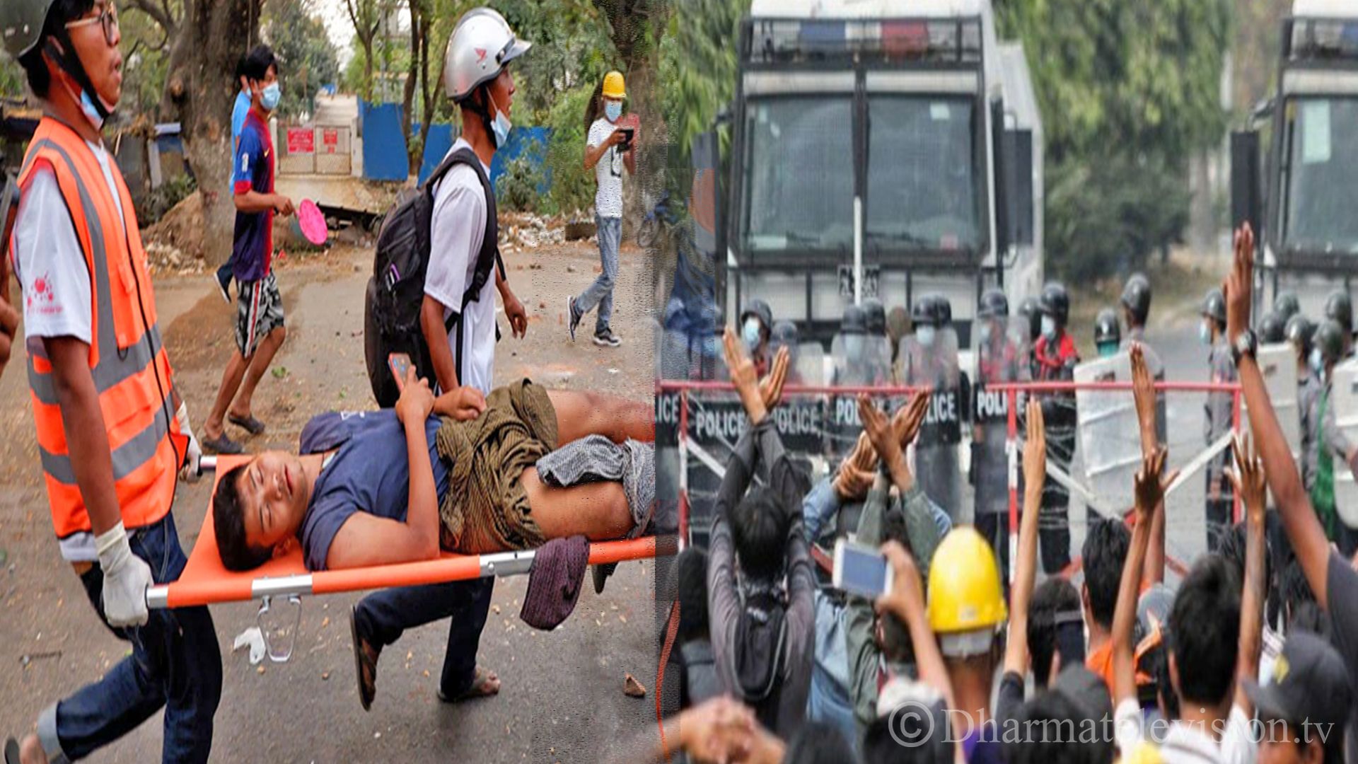 म्यानमारमा सुरक्षाकर्मीको गोली लागेर दुई प्रदर्शनकारीको मृत्यु