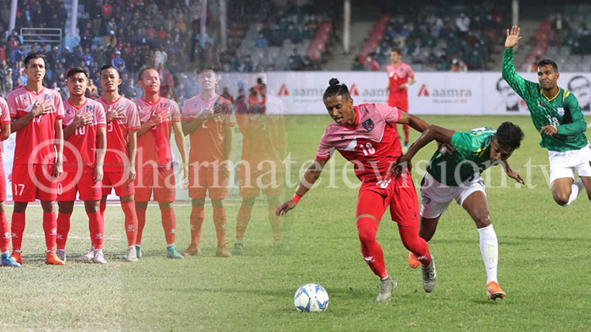 Nepal defeated against Bangladesh in football