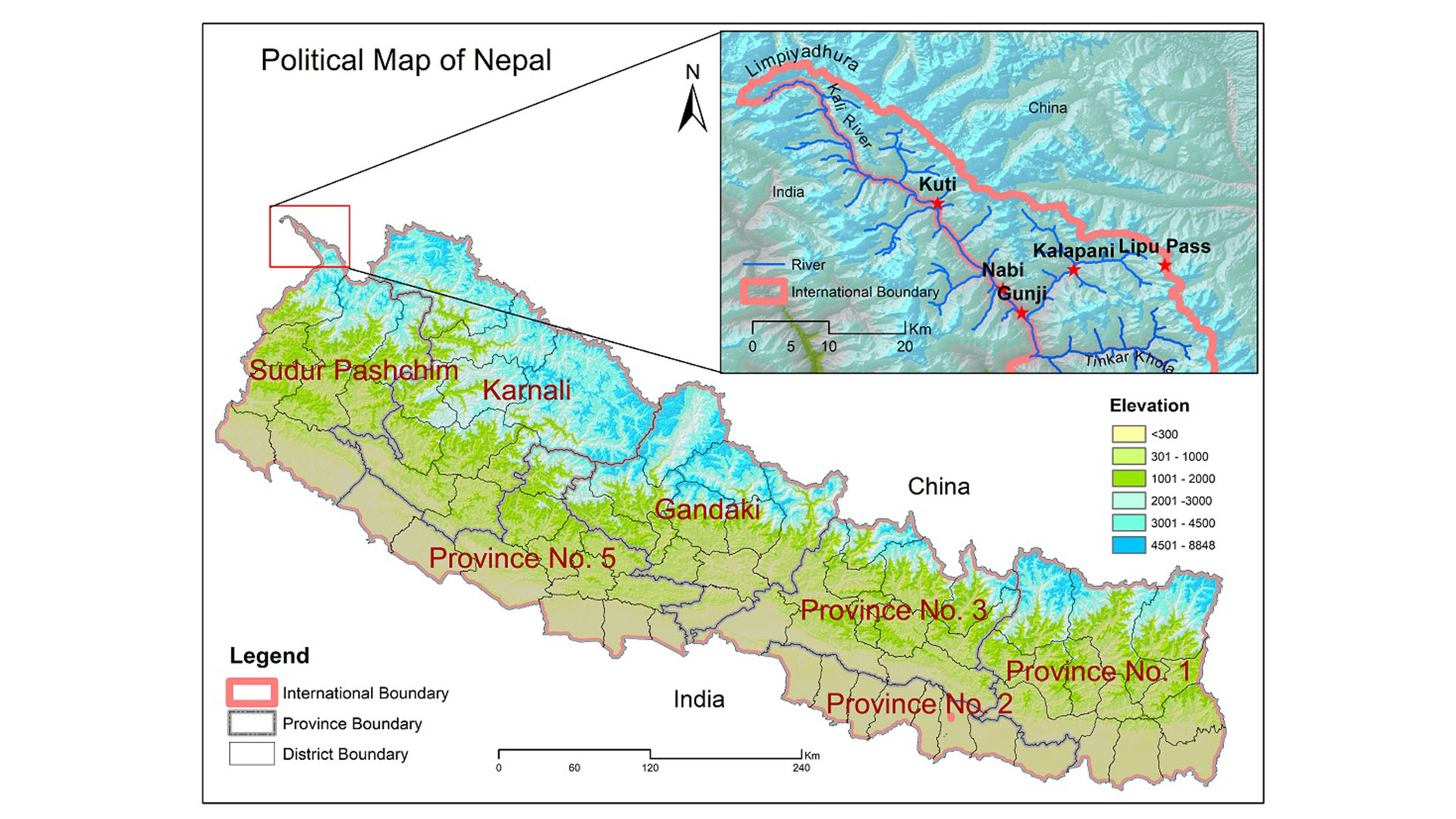New map of Nepal made public