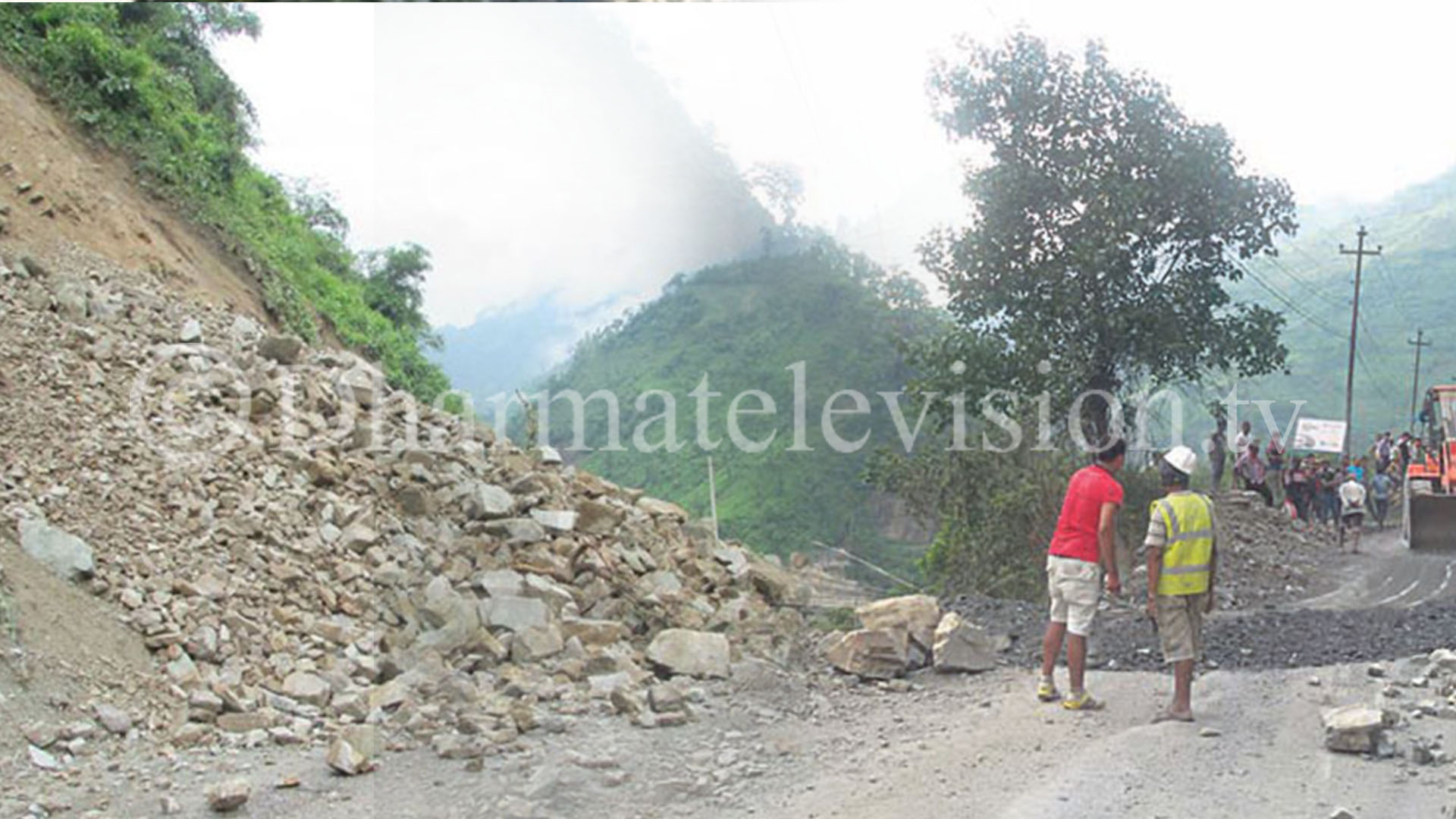 Early Morning Landslides block Mugling-Narayanghat Road