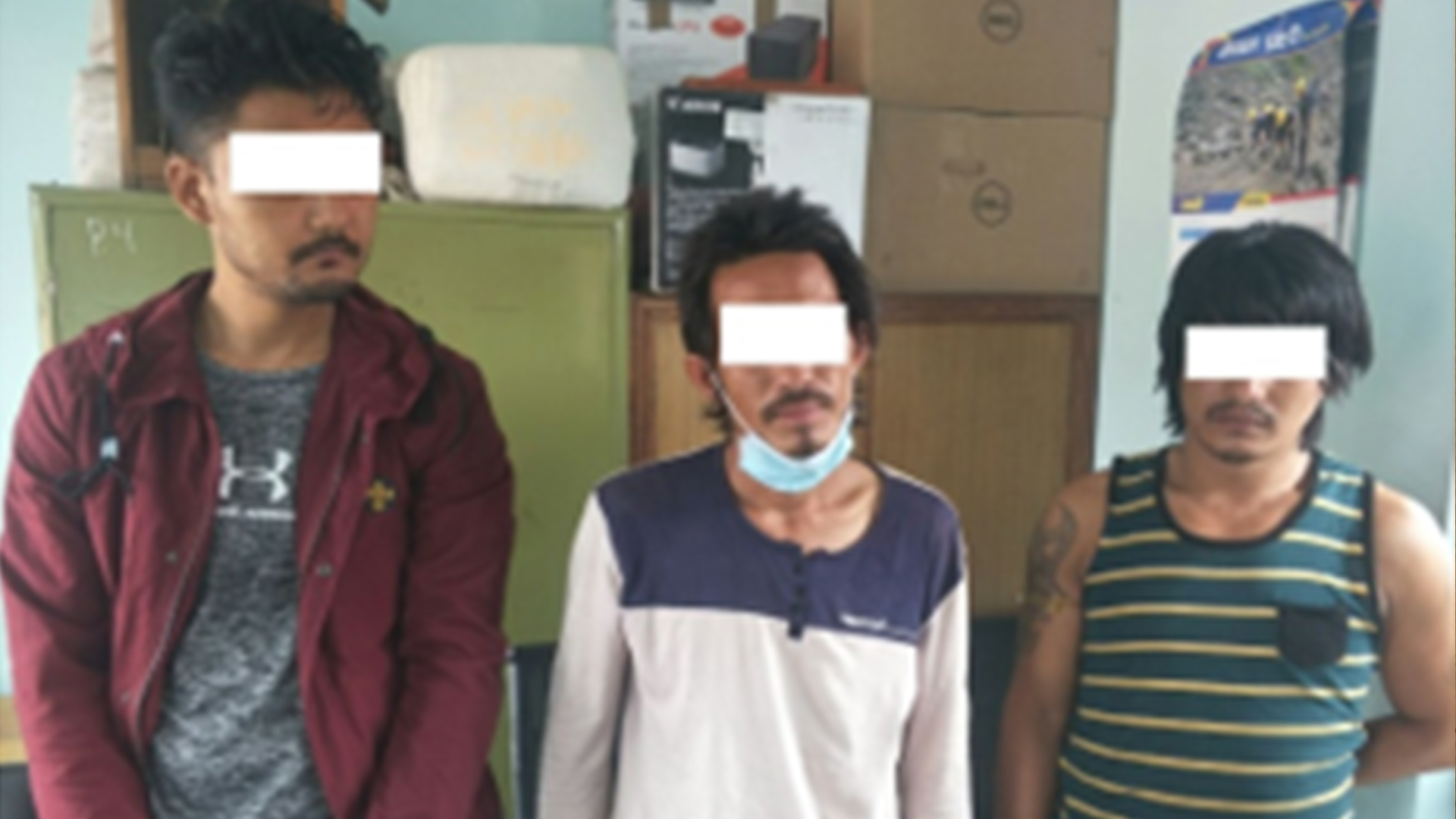 Police arrested three persons with drugs