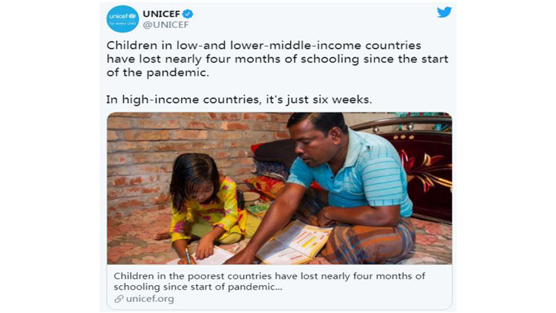 Poorest children away from school for 4 months - United Nations Report