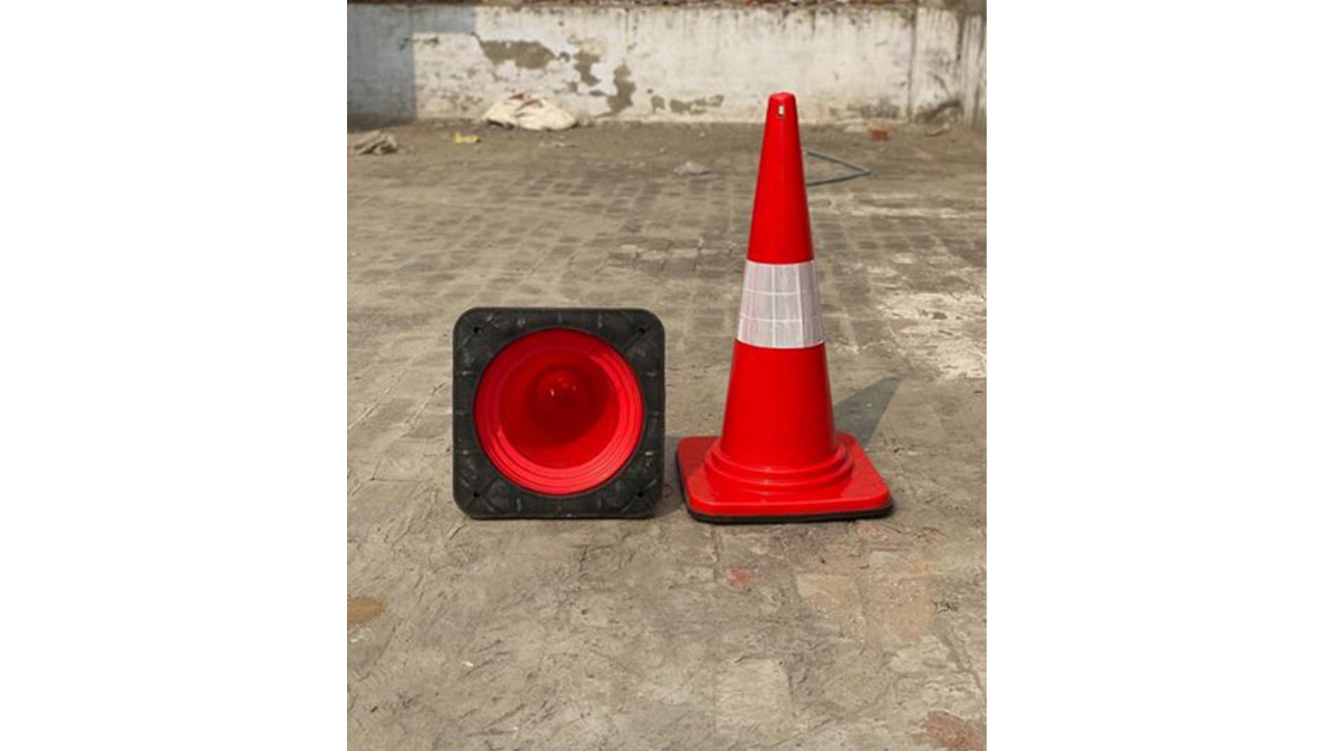 Lalitpur Metropolitan City handed over rubber cones to the Traffic Police Division