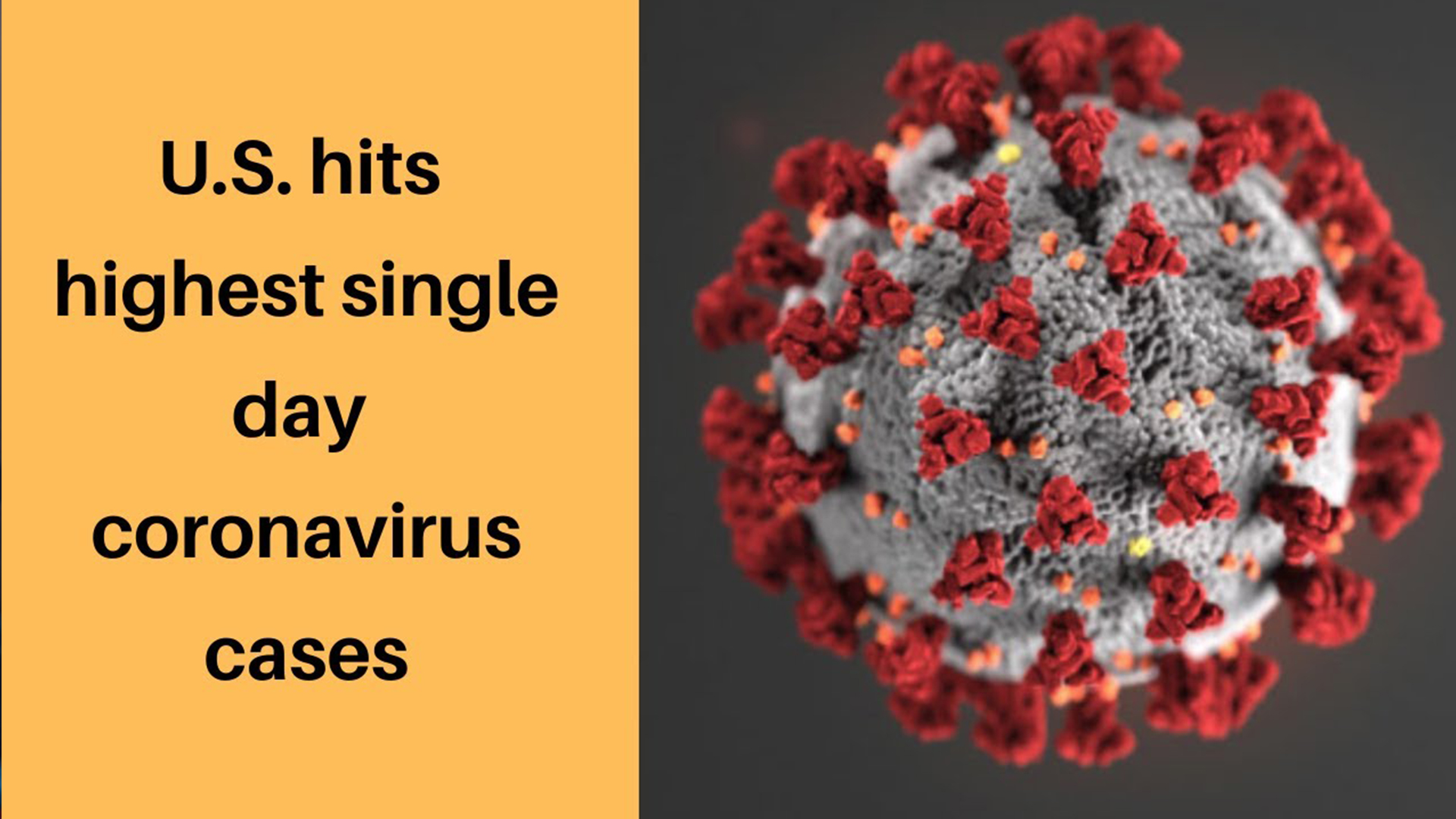 Record single day Coronavirus cases in the USA: 45,557